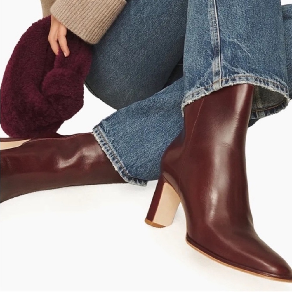 Reformation Gillian Ankle Boot Ruby, SIZE 8 US - Picture 4 of 13